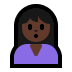 🙎🏿‍♀️ woman pouting: dark skin tone display on Windows